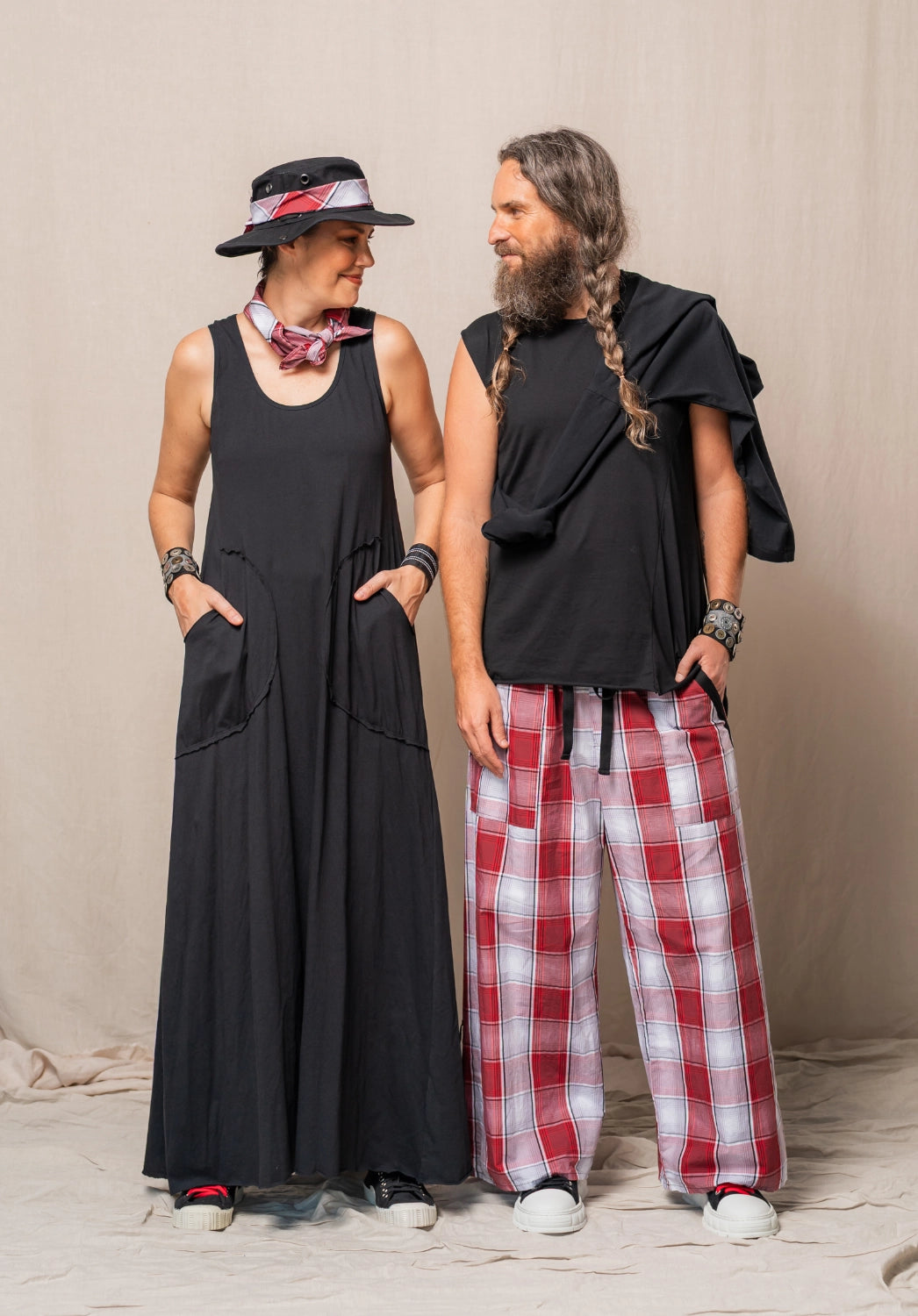 Abby maxi dress black organic cotton