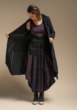 certified organic clothing, pure cotton clothes, black ladies coat 
