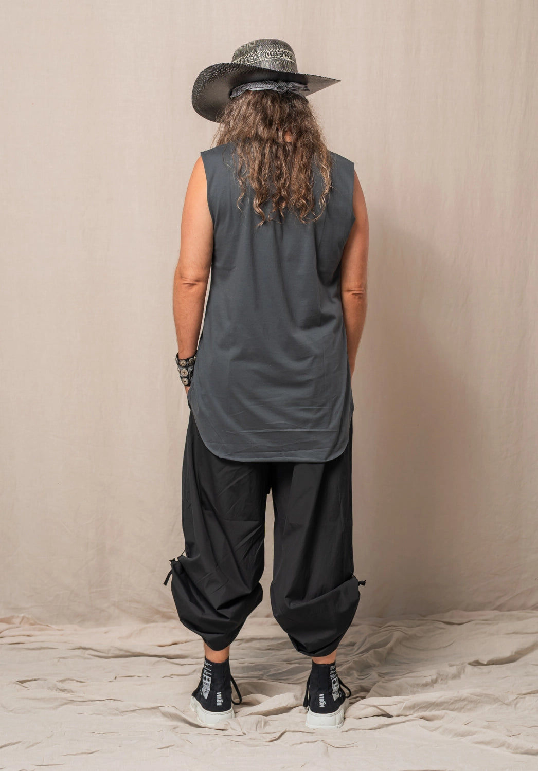 Archie long tank granite organic cotton