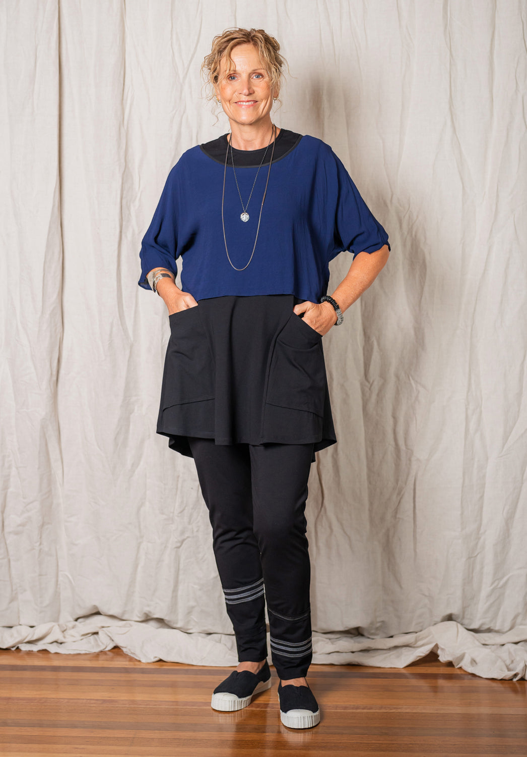 blue womens tops, australian made womens clothing, ethical fashion made in australia