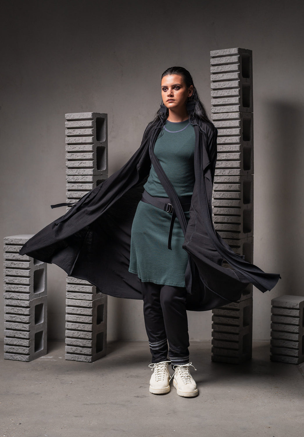 Facade merino coat women
