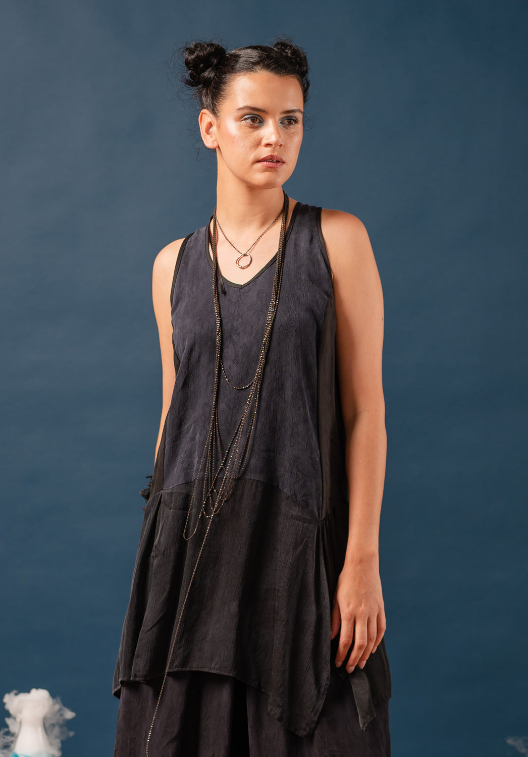 Japanese cupro tunic made in Brisbane, Australia