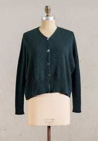 Luna Gallery - Merino Rib Sleeve Cardi Fir