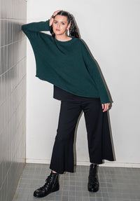 Luna Gallery - Roll Neck Merino Jumper - Fir