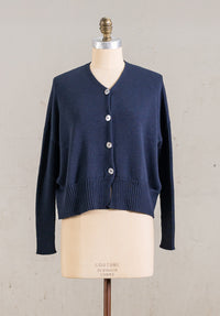 Luna Gallery - Merino Rib Sleeve Cardi Ink