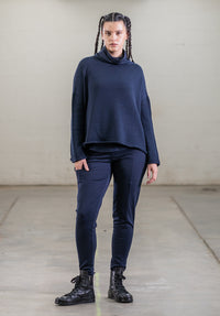 Luna Gallery - Roll Neck Merino Jumper - Ink