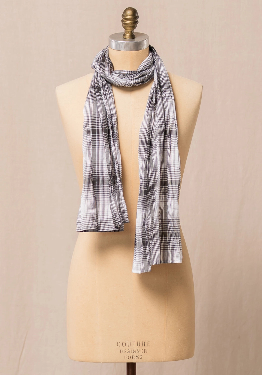 Rider Check Long Scarf