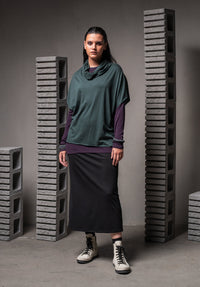 australian merino wool, eco friendly fashion, womens black skirt