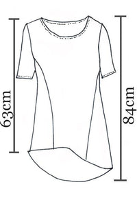 Alana tee indigo organic cotton