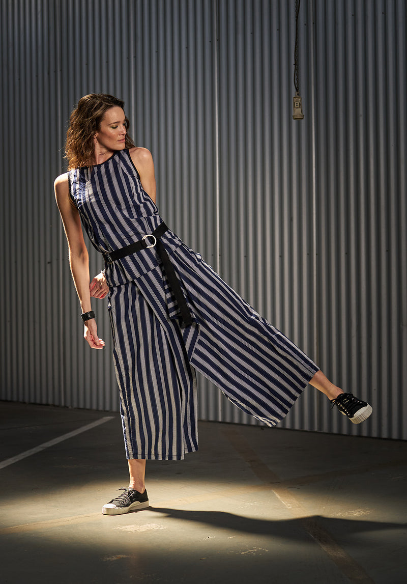 shop pants made in australia, sustainable clothing designer, striped womens pants