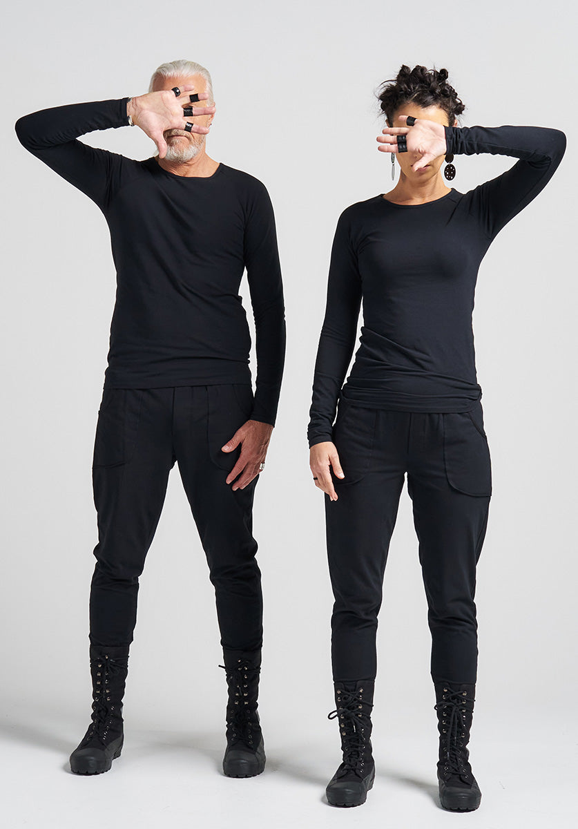 long sleeve top, australian made clothes, black tops online