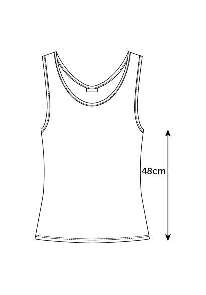 Greta singlet black bamboo