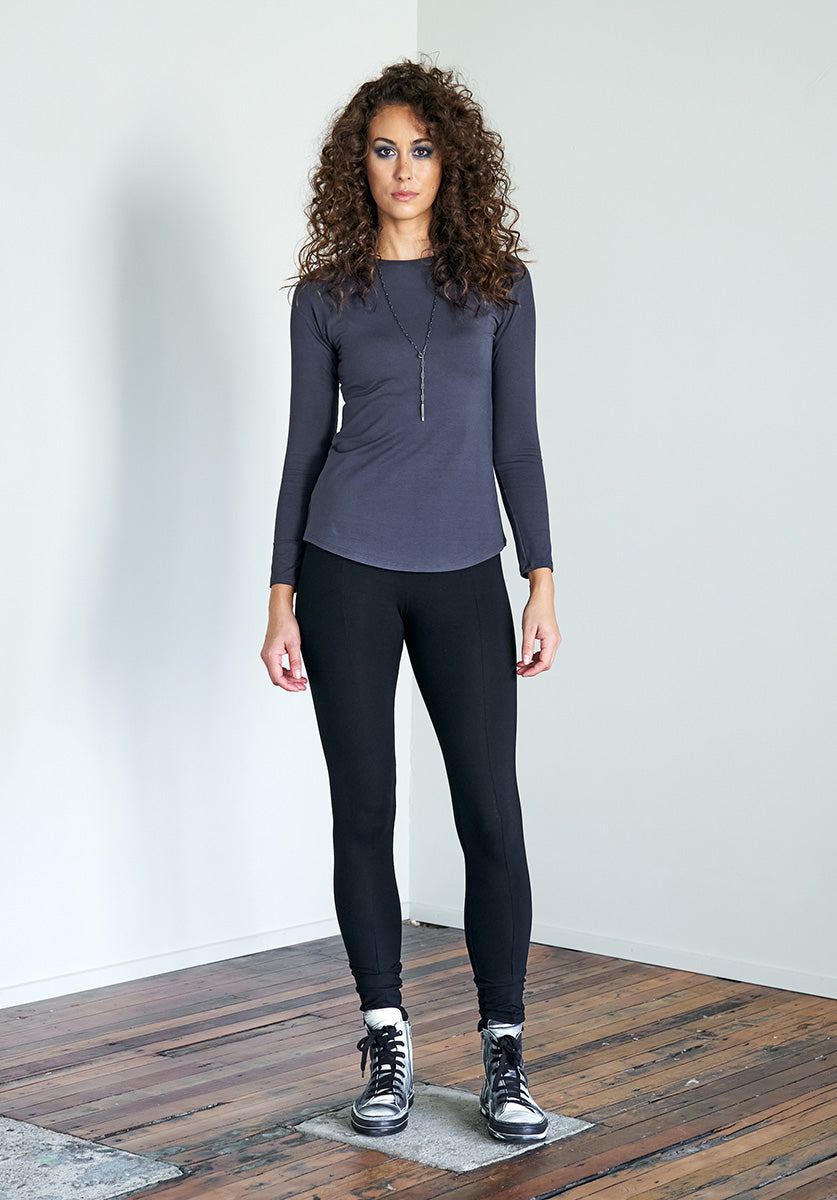 Lanky Legs black ethical leggings online Australia bamboo womenswear