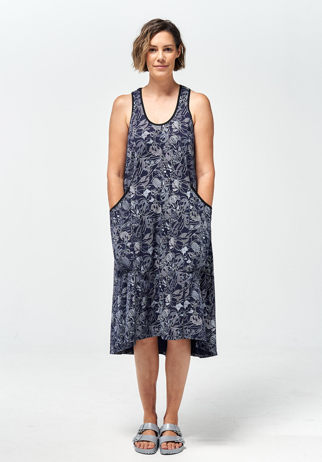 princess polly baby blue dress Blue Midi Dress - Button-Front Dress - Tiered Midi Dress main image 1