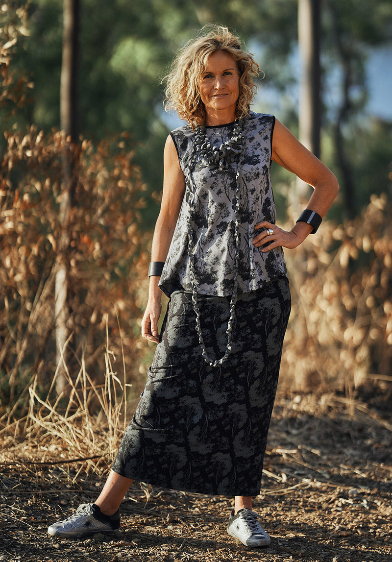 printed bamboo skirt, Australian made skirts online
