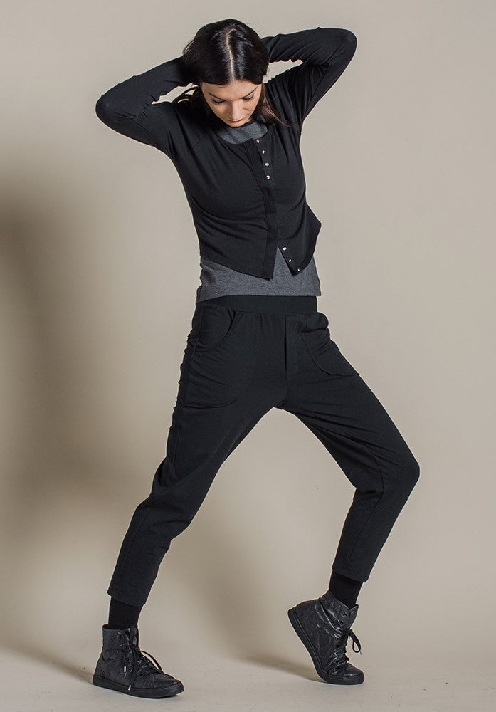 organic cotton tracksuit pants, black unisex pant online