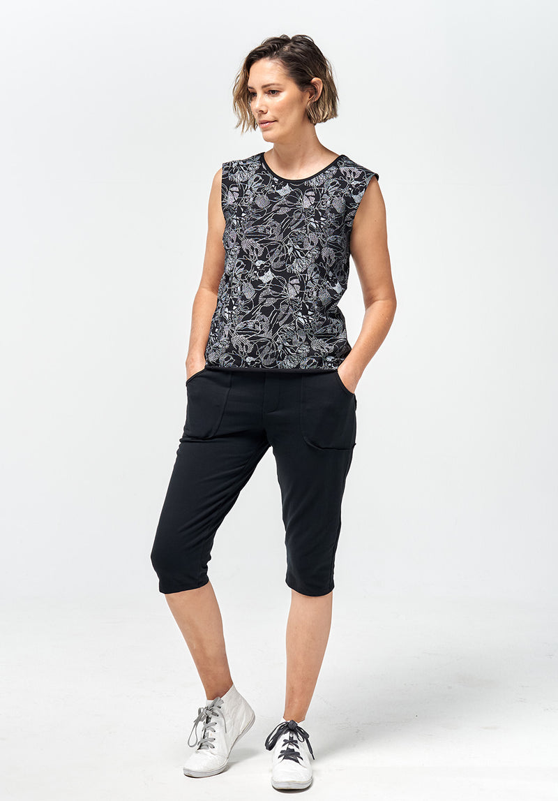 Yonder short pant black organic cotton Yoga Clothes Online Australia