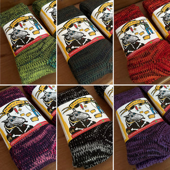 Mongrel Knitted Wool Socks - Purple