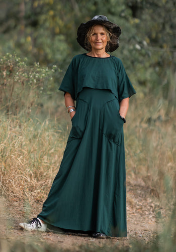 Abby maxi dress juniper organic cotton