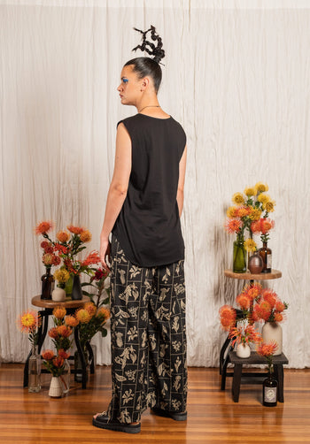 Sprig Pants Stitched Print