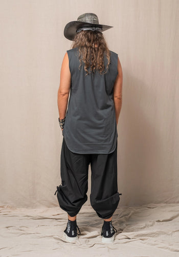 Archie long tank granite organic cotton