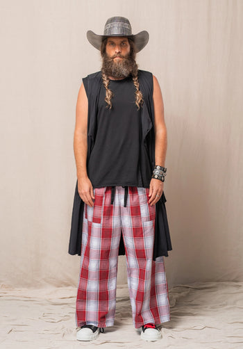 Archie long tank black organic cotton