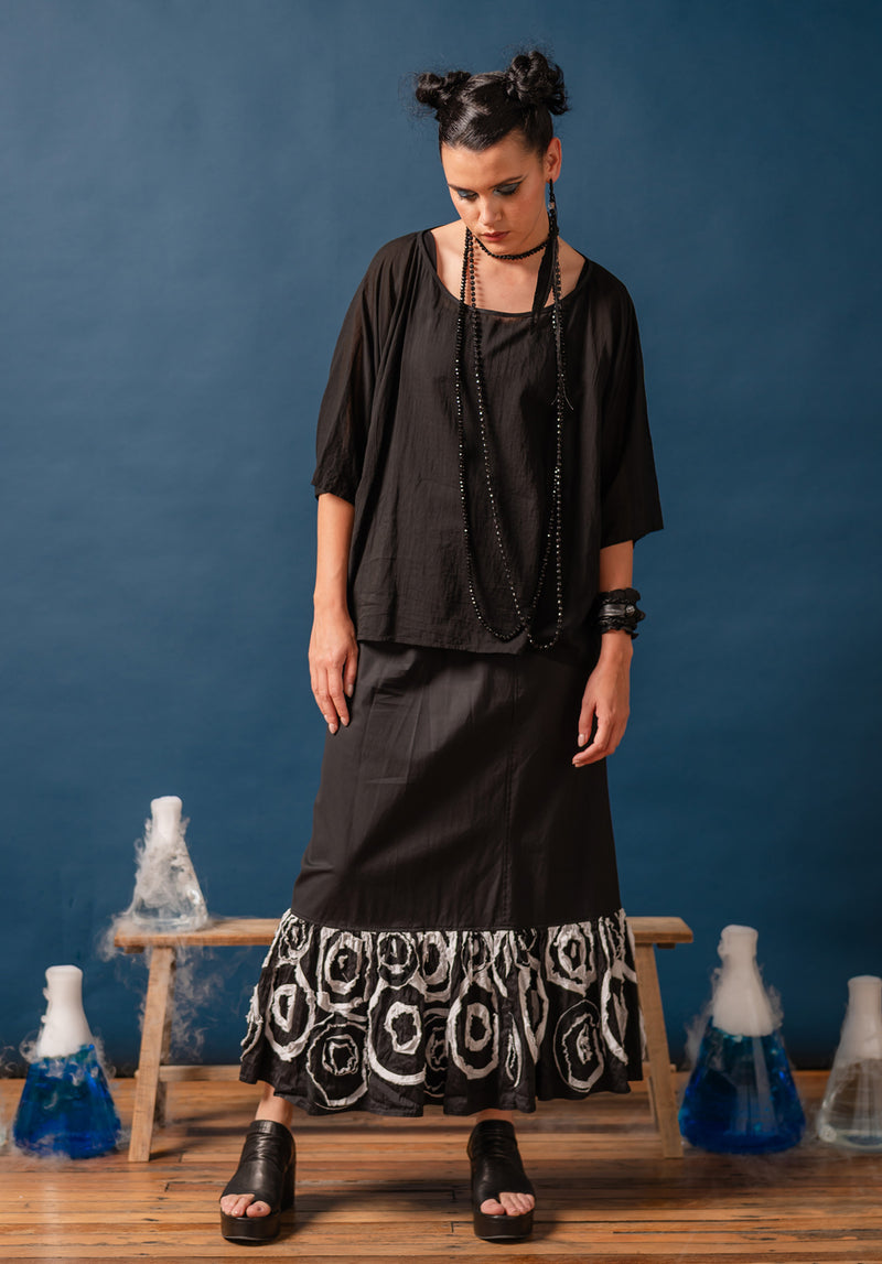 australian made womens black silk skirt summer