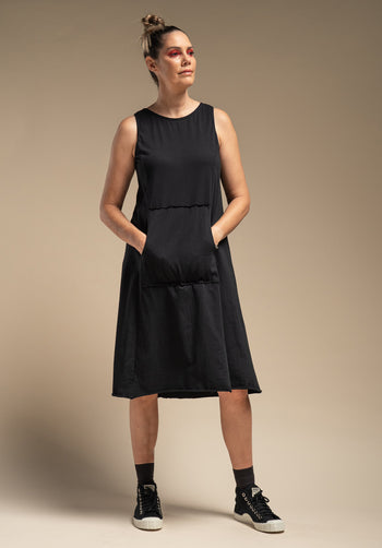 black cotton dresses, organic clothing, vegan clothes