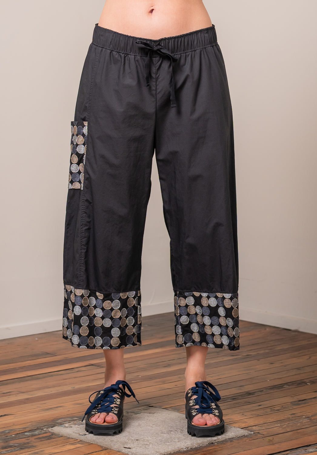 Womens summer black cotton pants made in australia
