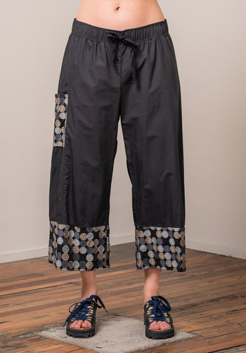 Womens summer black cotton pants made in australia