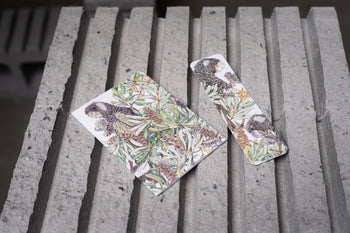 Carnaby's Cockatoo and Banksia - White A6 Greeting Card