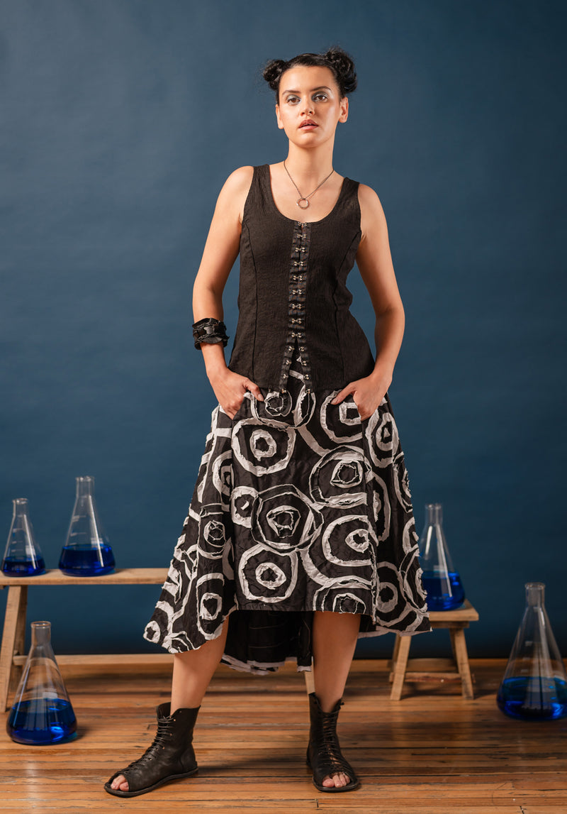 womens black summer skirt made in australia