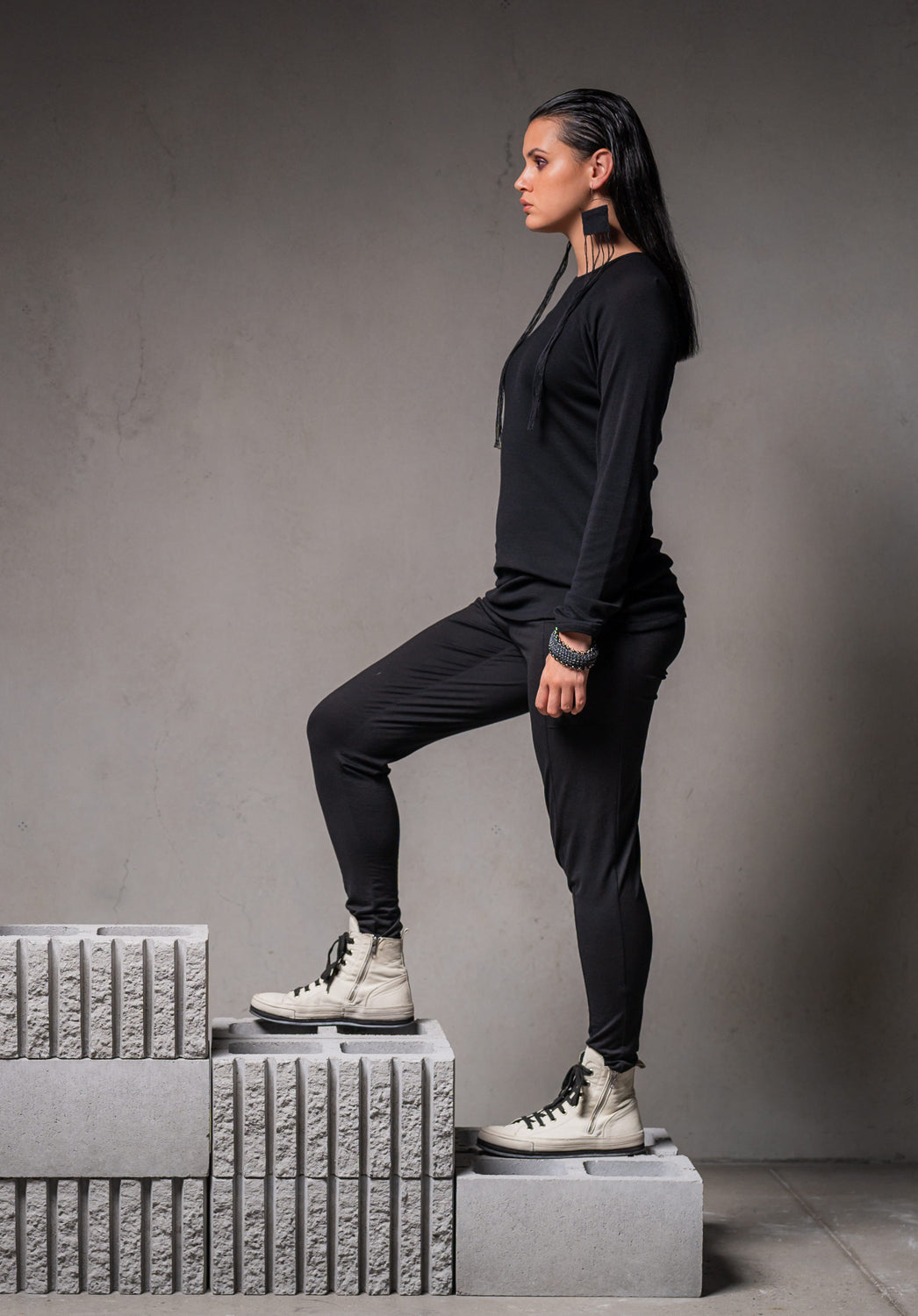 Cuddle top black merino wool | Australia clothing online shopping