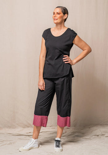 Dusk top black organic cotton