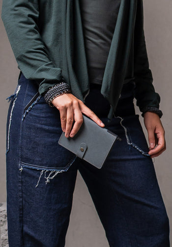 Eco Denim Passport Wallet