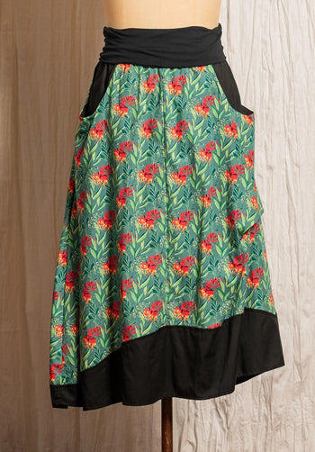 Dixie Skirt Floral Print Turquoise