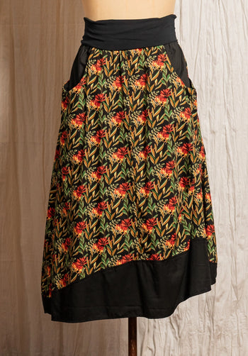Dixie Skirt Floral Print Black