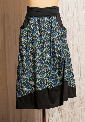 Dixie Skirt Floral Print Ink