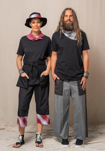 Drift pant grey marle cotton