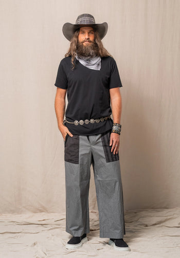 Drift pant grey marle cotton