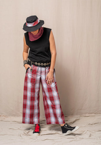 womens plaid patterned pants, designed for australian summer