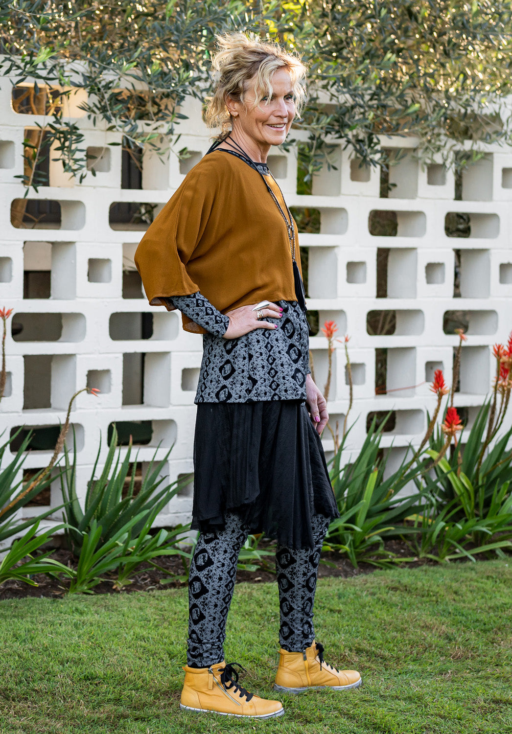 black semi sheer skirt, made in australia clothing