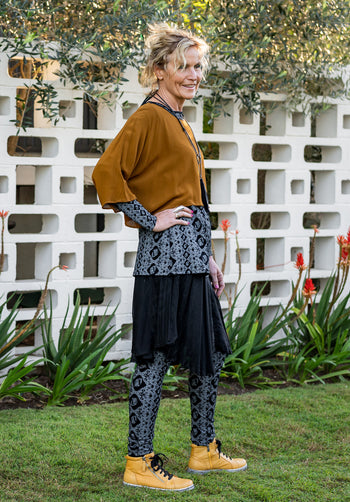 black semi sheer skirt, made in australia clothing