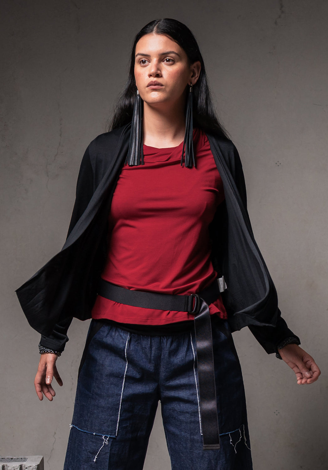 vegan belts australia, black material belt