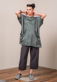 green cotton womens tops made in australia