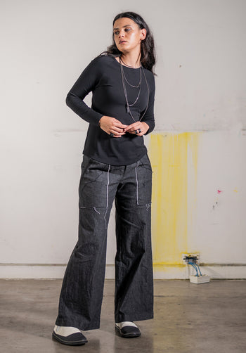 Helen Pant Japanese black denim
