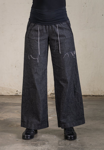 Helen Pant Japanese black denim