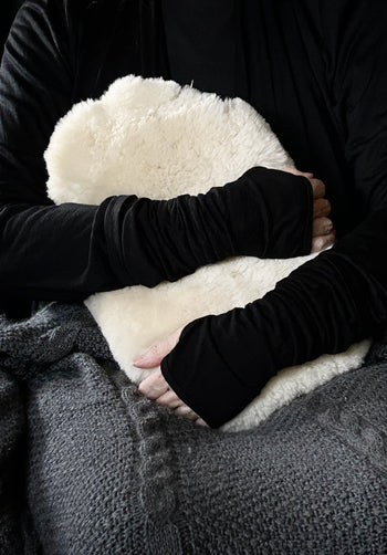 cuddly Australian sheepskin hot water bottle 