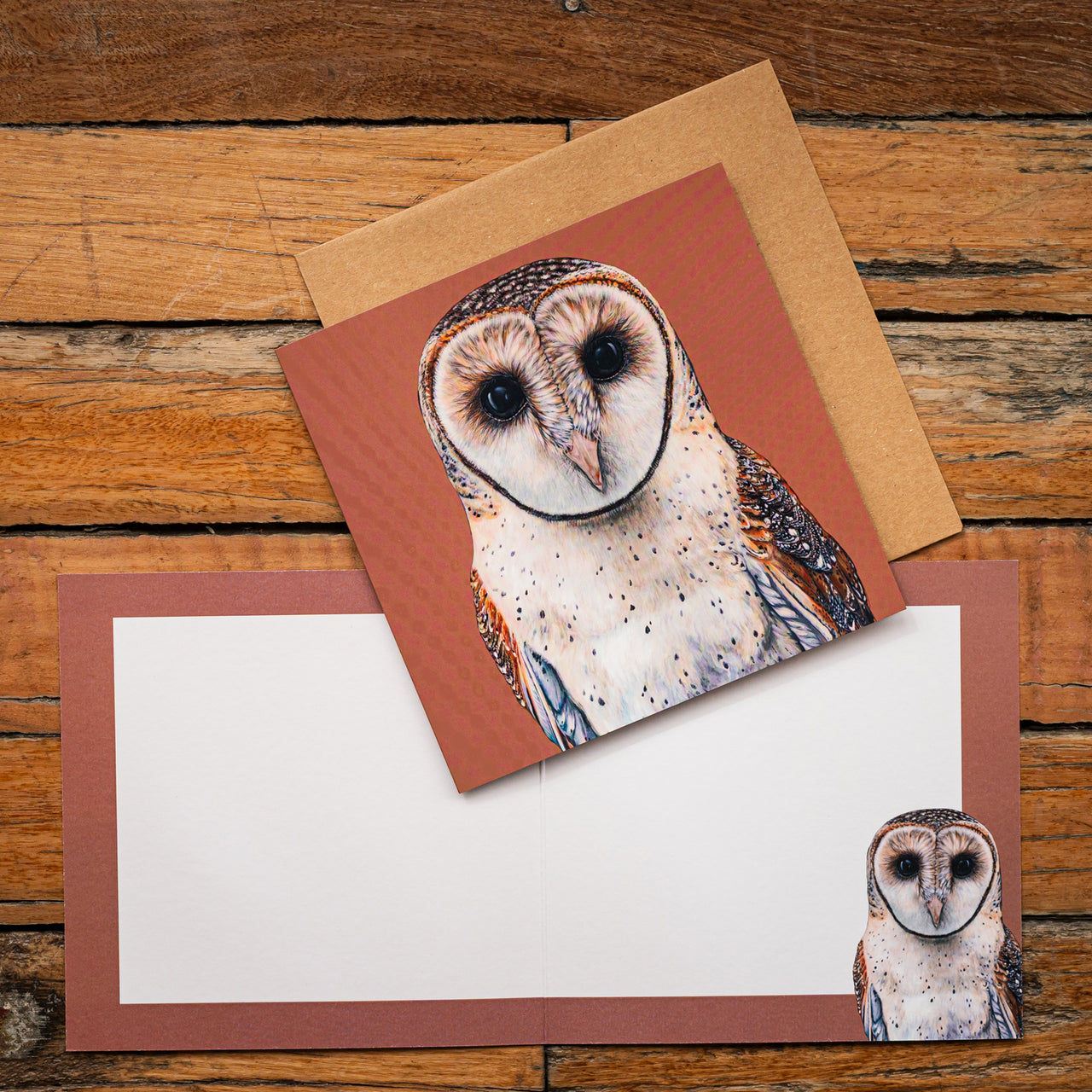 Masked Owl Square Greeting Card
