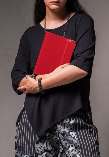 A5 Eco Leather Journal - Red - Blank